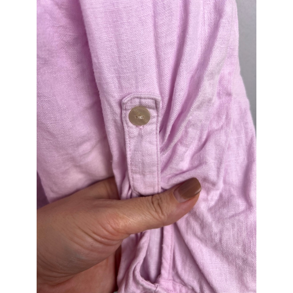 Women's Orvis Pink Linen Blend Button Down Shirt XL - Picture 5 of 7
